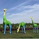 公园不锈钢长颈鹿雕塑图