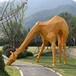 定制不锈钢长颈鹿雕塑