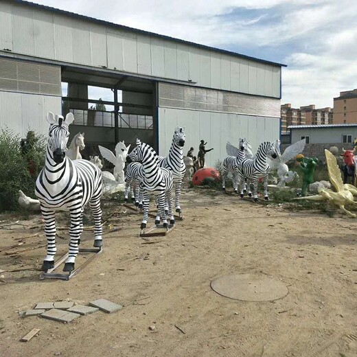 曲阳县生产玻璃钢斑马雕塑大全,斑马动物雕塑厂家