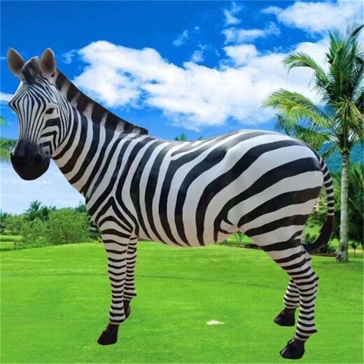 玻璃鋼斑馬雕塑價格,斑馬動物雕塑廠家