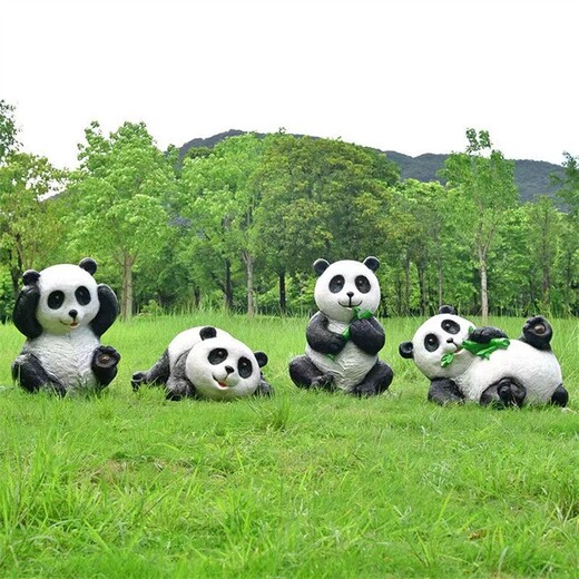 大型大熊猫雕塑，动物雕塑模型