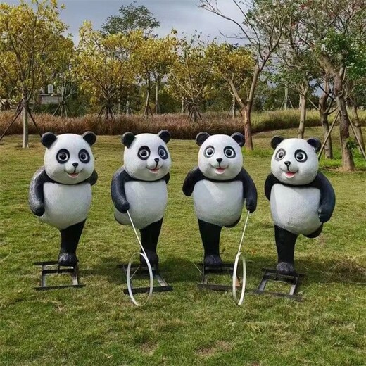 大型樹脂大熊貓雕塑模型