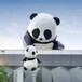 大熊猫雕塑小品