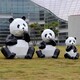 塊面不銹鋼大熊貓雕塑模型圖