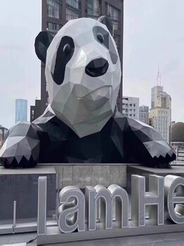 块面大熊猫雕塑厂家制作