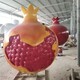 不銹鋼石榴雕塑圖