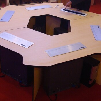 自动BOAO品牌无纸化升降会议桌报价八人位会议桌