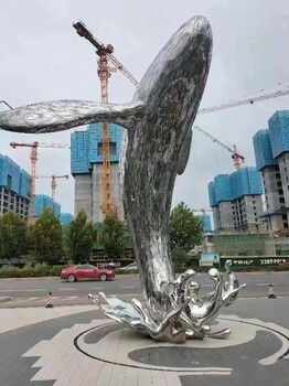 專業(yè)不銹鋼編織鏡面鯨魚雕塑施工方式,不銹鋼長頸鹿雕塑