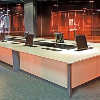 大型实木升降会议桌智能无纸化会议系统升降操作台
