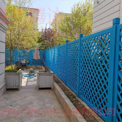 顺义别墅花园设计防腐木栅栏碳化木围栏