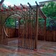 昌平户外庭院绿化设计碳化木葡萄架图