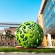 不锈钢发光镂空球雕塑定制厂家图