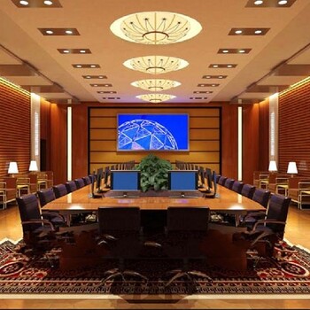 大型会议室双面显示会议桌牌