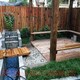 朝阳花园庭院绿化设计塑木围栏图
