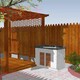 门头沟园林庭院绿化设计塑木栅栏产品图