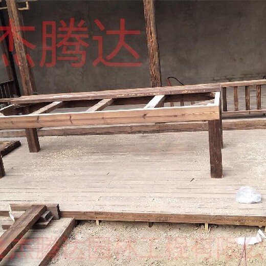 昌平别墅花园设计防腐木地板室外阳台露台