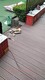 密云阳台庭院绿化设计碳化木地板花箱图