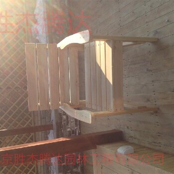平谷别墅花园设计防腐木地板室外阳台露台