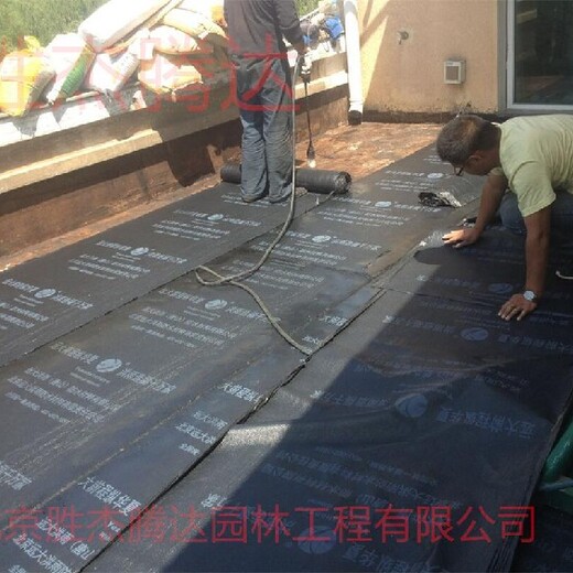 豐臺私家庭院綠化設計防腐木地板花箱