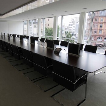 二十人位会议桌烤漆会议桌电动博奥无纸化升降会议桌定制