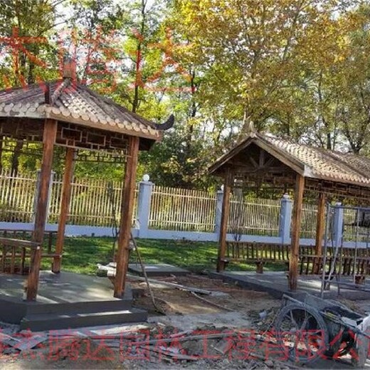 懷柔家庭花園設(shè)計(jì)防腐木涼亭鋁合金亭子