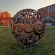 不锈钢镂空圆球雕塑加工厂家图