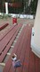 海淀阳台庭院绿化设计碳化木地板花箱图