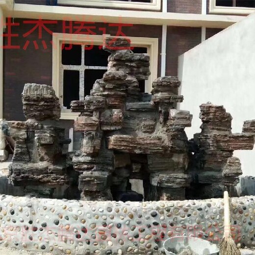 門頭溝別墅花園設計假山制作樹脂假山