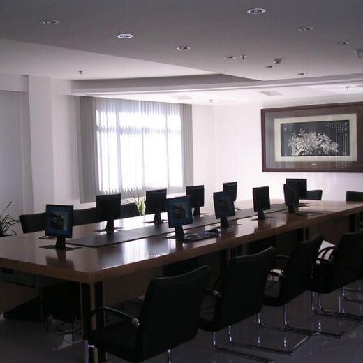 八人位会议桌免漆板会议桌智能博奥无纸化升降会议桌定制
