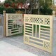 海淀花园庭院绿化设计防腐木栅栏图