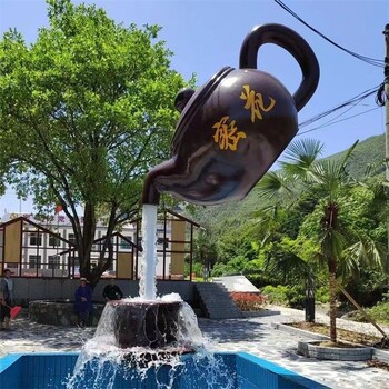 廣場(chǎng)懸空茶壺雕塑定做廠家