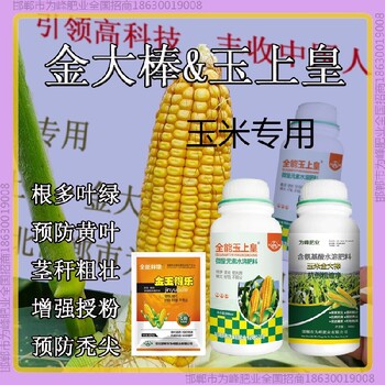 玉米为峰肥业玉米抗倒增产剂金大棒玉黄金金得乐玉上皇厂家