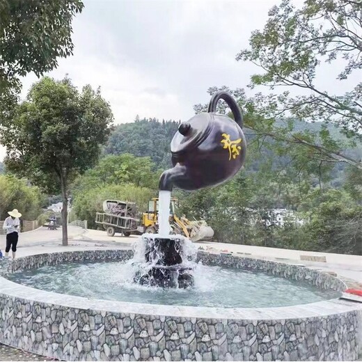 室外懸空茶壺雕塑生產廠家