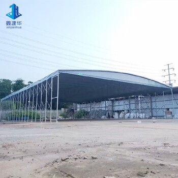 北京门头沟大型电动雨棚推拉式雨棚