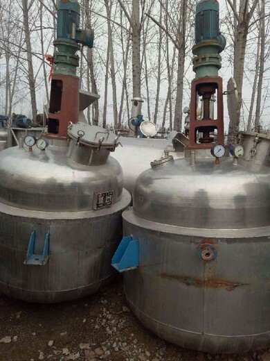 石景山出售3吨外盘管二手不锈钢反应釜