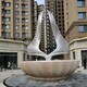 湖南酒店抽象不锈钢翅膀雕塑设计图