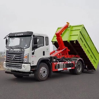 山東臨沂廠家藍(lán)牌建筑勾臂垃圾車