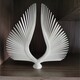 福建商场抽象不锈钢翅膀雕塑设计原理图