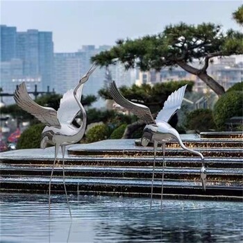 公园仙鹤雕塑地址