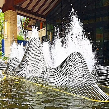 江苏校园镂空不锈钢假山雕塑设计