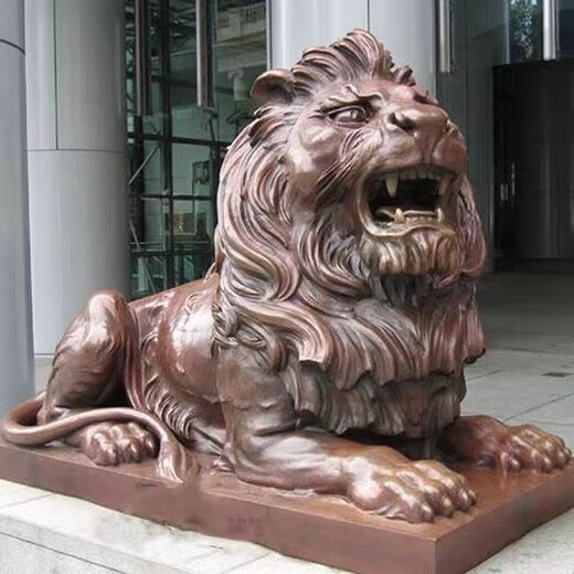 制作门口铜狮子雕塑厂家电话