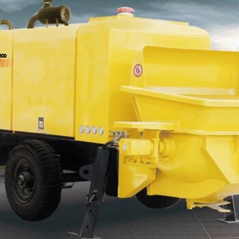 力诺机械搅拌拖泵山推混凝土拖泵HBT80浙江混凝土输送拖泵