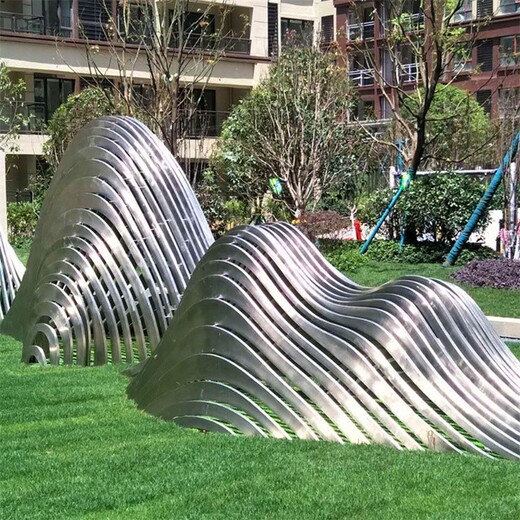 河南园林镂空不锈钢假山雕塑设计