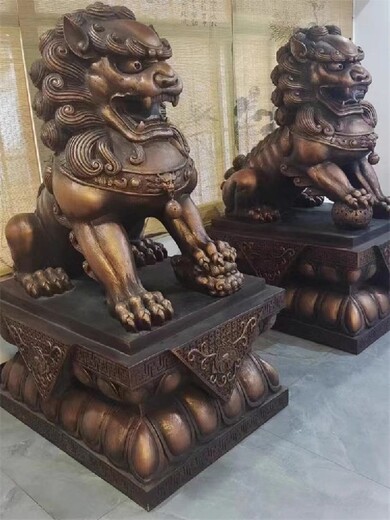 镇宅铸铜狮子雕塑定制公司
