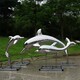 304不锈钢海豚雕塑图