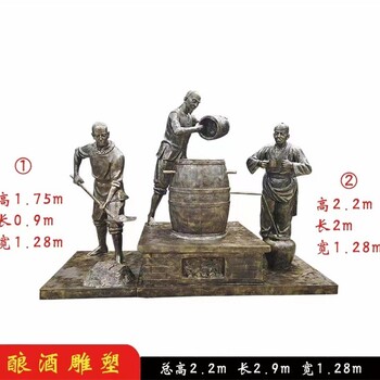 定做步行街鑄銅人物雕像