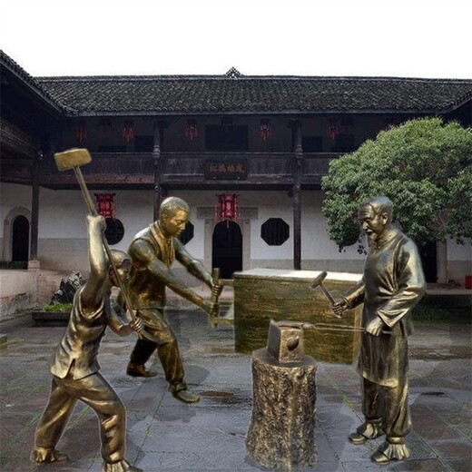 商業(yè)街制作銅雕人物