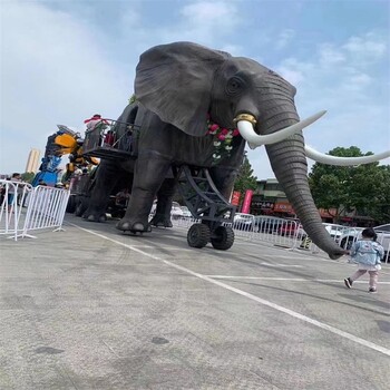 衢州震撼巡游机械大象出租报价,载人巡游机械大象