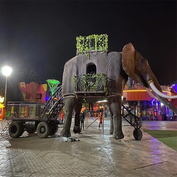 衢州震撼巡游机械大象出租报价,载人巡游机械大象
