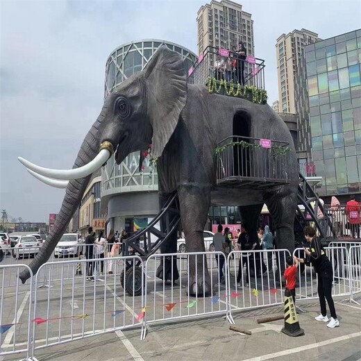 阜陽國慶節巡游機械大象出租電話,載人巡游機械大象
